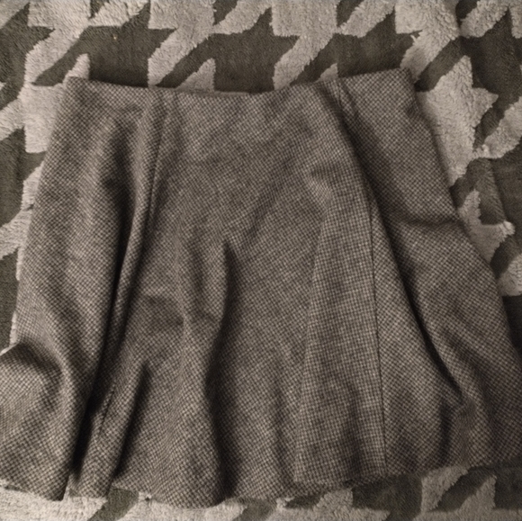 Houndstooth wool blend skirt - Picture 1 of 5